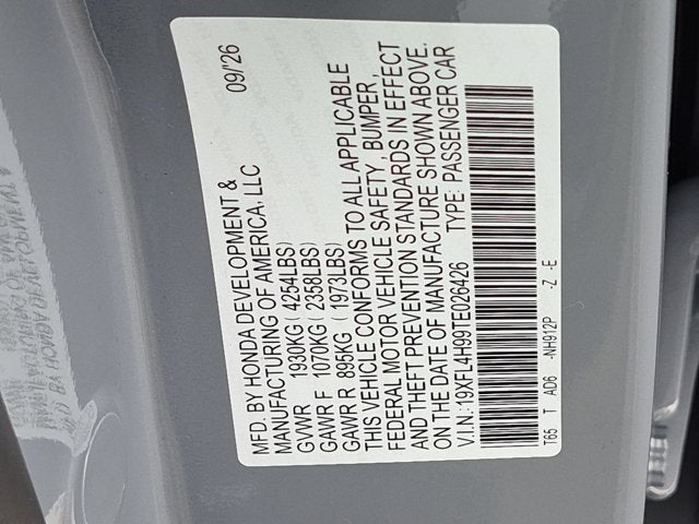 2026 Honda Civic Hybrid Sport Touring