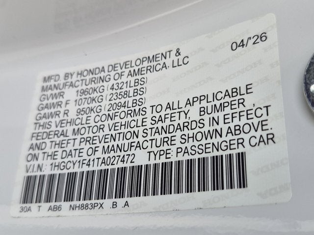 2026 Honda Accord SE