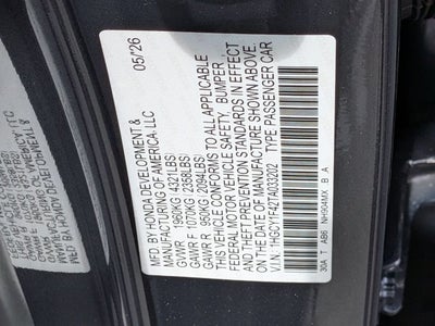 2026 Honda Accord SE