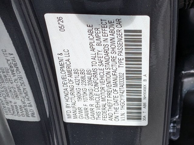 2026 Honda Accord SE