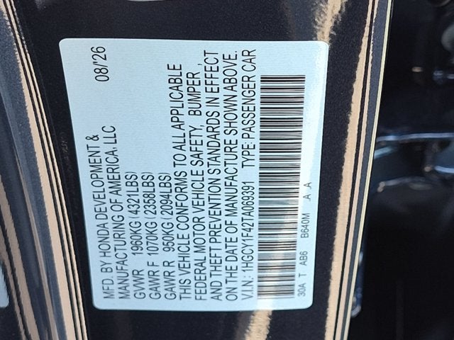 2026 Honda Accord SE