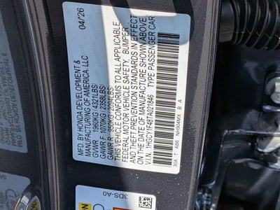 2026 Honda Accord SE