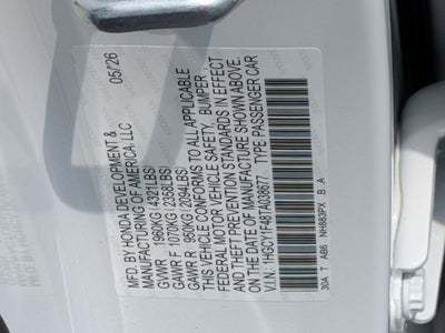 2026 Honda Accord SE