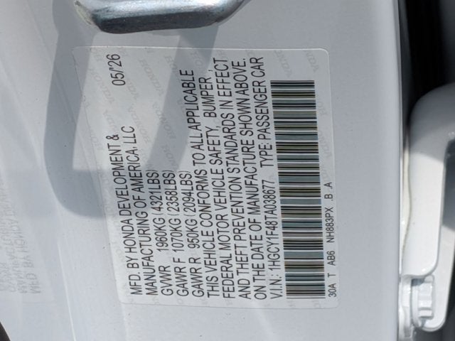 2026 Honda Accord SE