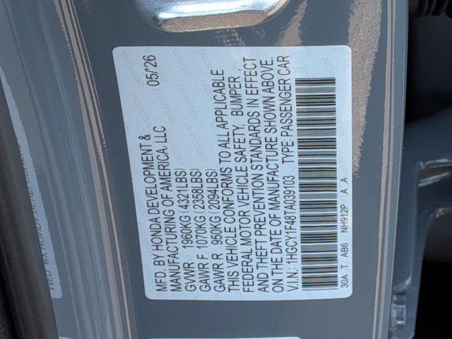 2026 Honda Accord SE