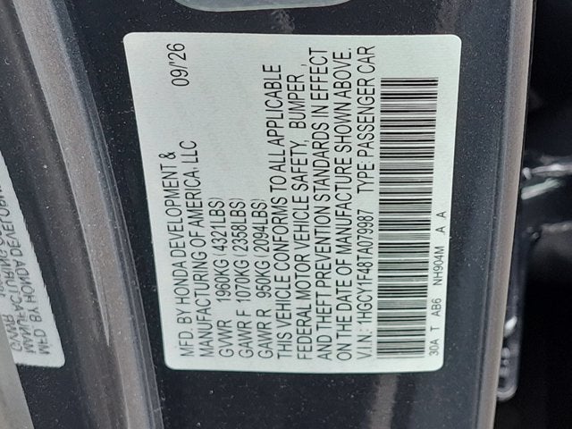 2026 Honda Accord SE
