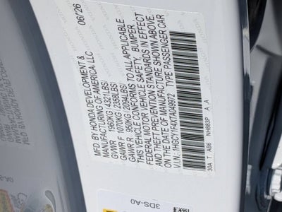 2026 Honda Accord SE