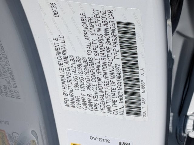 2026 Honda Accord SE