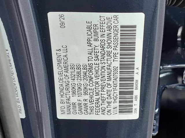 2026 Honda Accord SE