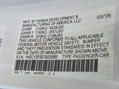 2026 Honda Accord Hybrid Sport