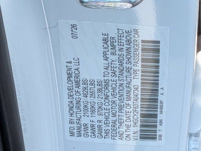 2026 Honda Accord Hybrid EX-L