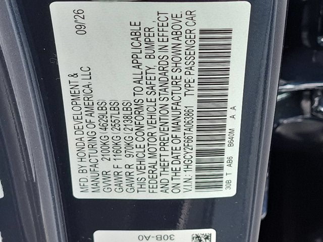 2026 Honda Accord Hybrid EX-L