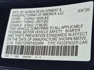 2026 Honda Accord Hybrid EX-L
