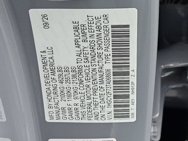 2026 Honda Accord Hybrid Sport-L