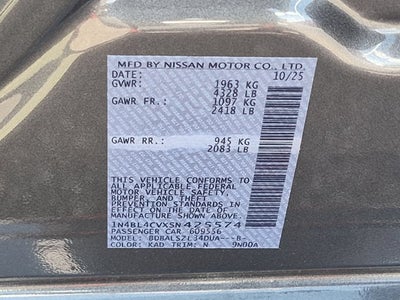 2025 Nissan Altima 2.5 SR