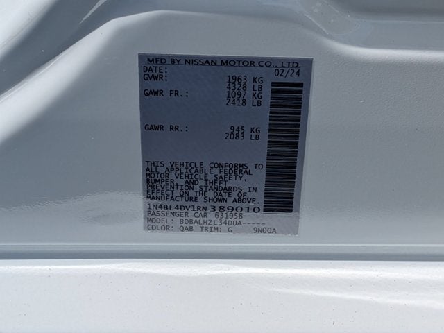 2024 Nissan Altima 2.5 SV