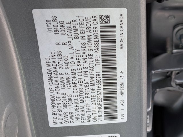 2026 Honda Civic Sport