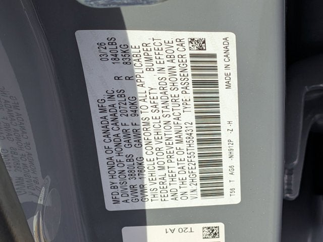2026 Honda Civic Sport