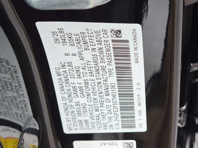2026 Honda Civic Sport