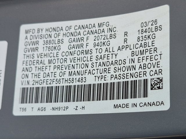 2026 Honda Civic Sport