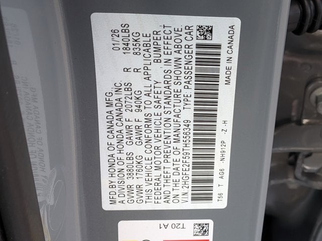 2026 Honda Civic Sport