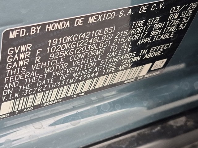 2026 Honda HR-V LX