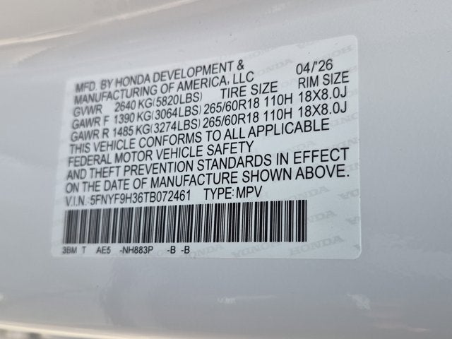 2026 Honda Passport RTL
