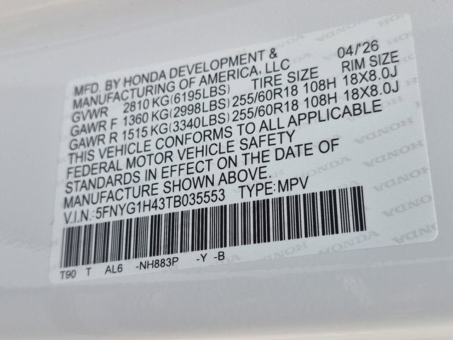 2026 Honda Pilot EX-L