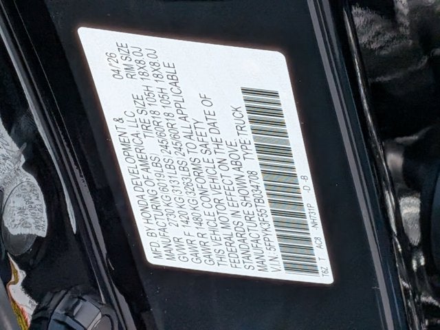 2026 Honda Ridgeline RTL