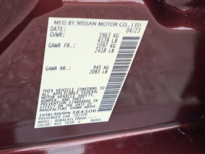 2023 Nissan Altima 2.5 SV