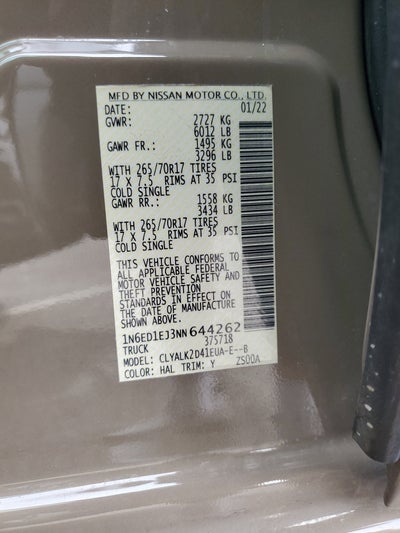 2022 Nissan Frontier PRO-X