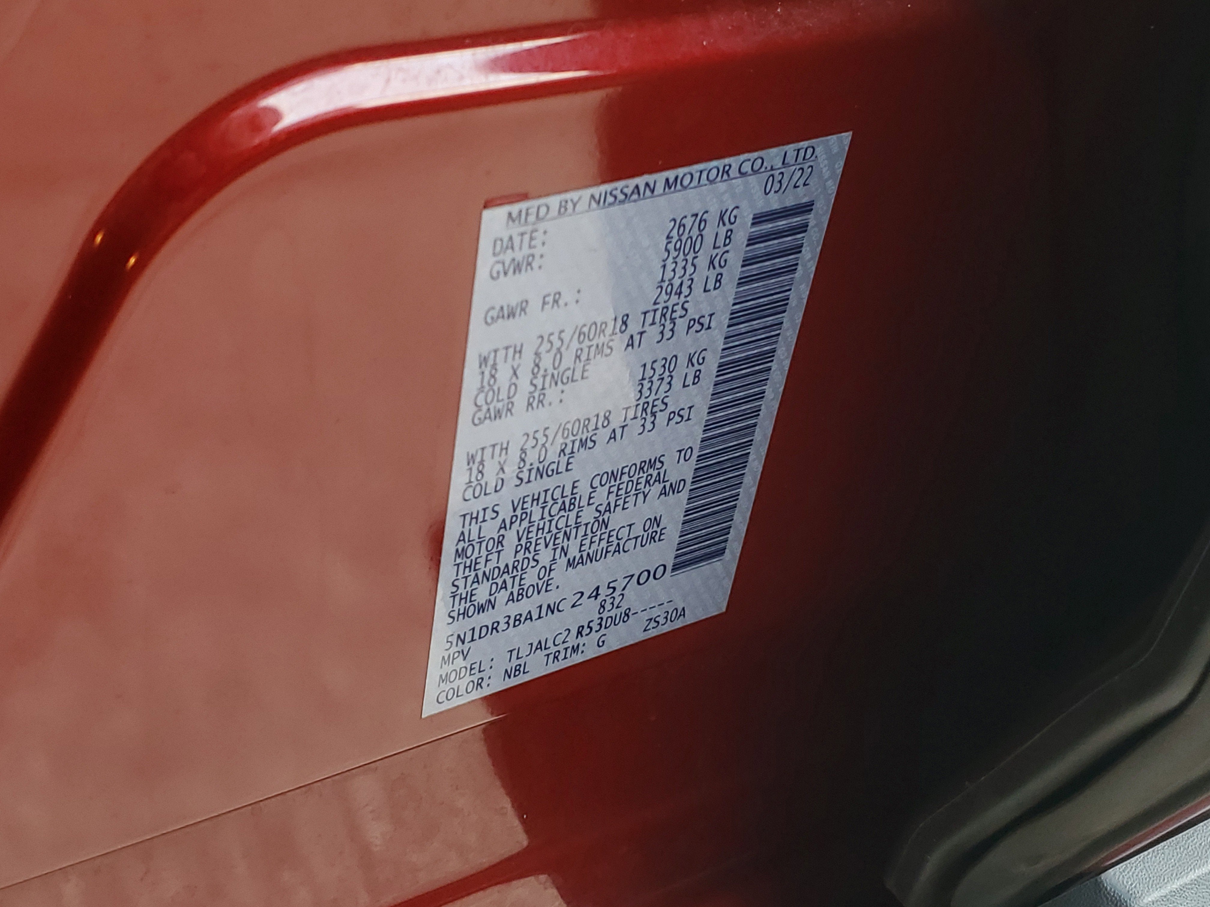 2022 Nissan Pathfinder SV