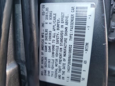 2009 Honda Accord Sdn EX-L