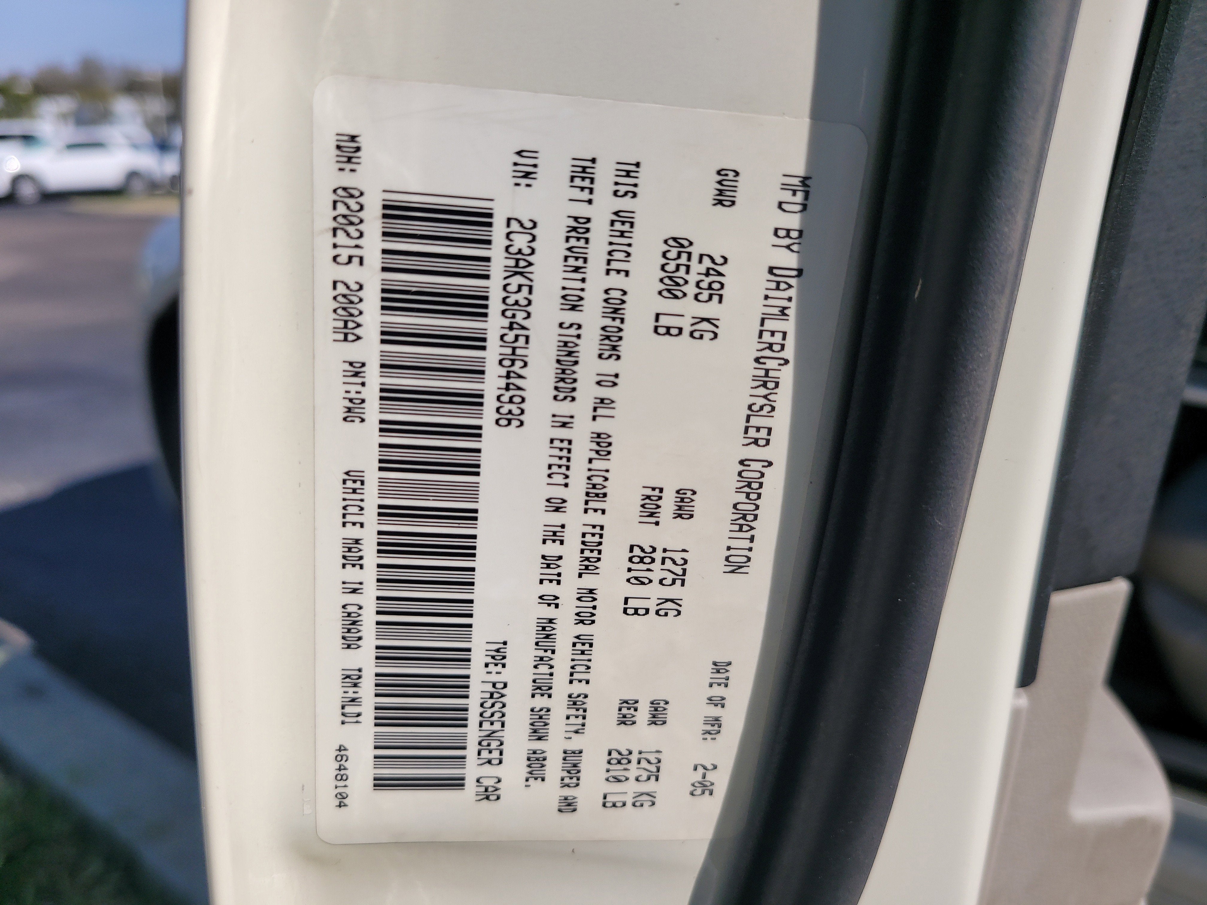 2005 Chrysler 300 300 Touring AWD