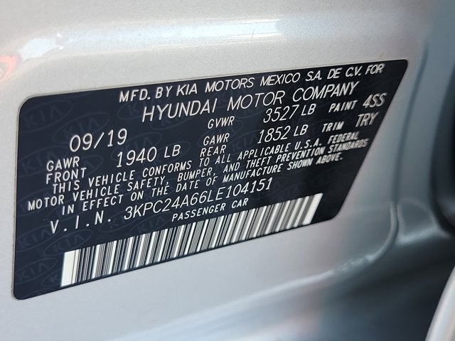 2020 Hyundai Accent SE