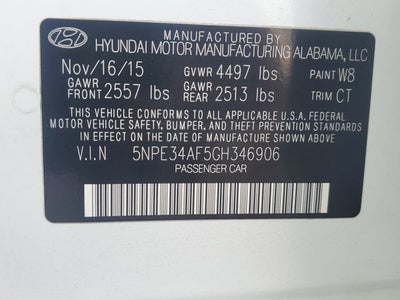 2016 Hyundai Sonata 2.4L Sport