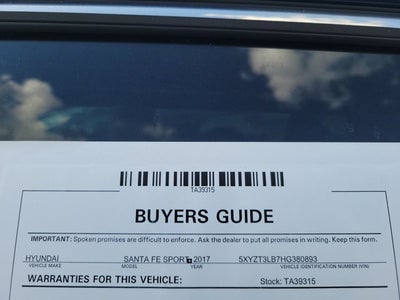 2017 Hyundai Santa Fe Sport 2.4L