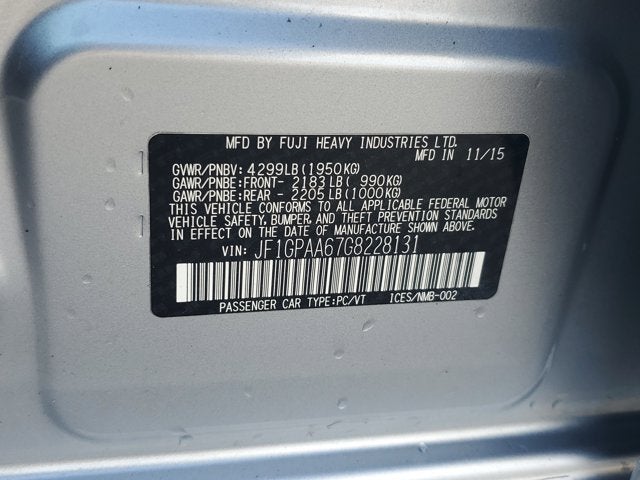 2016 Subaru Impreza Wagon 2.0i